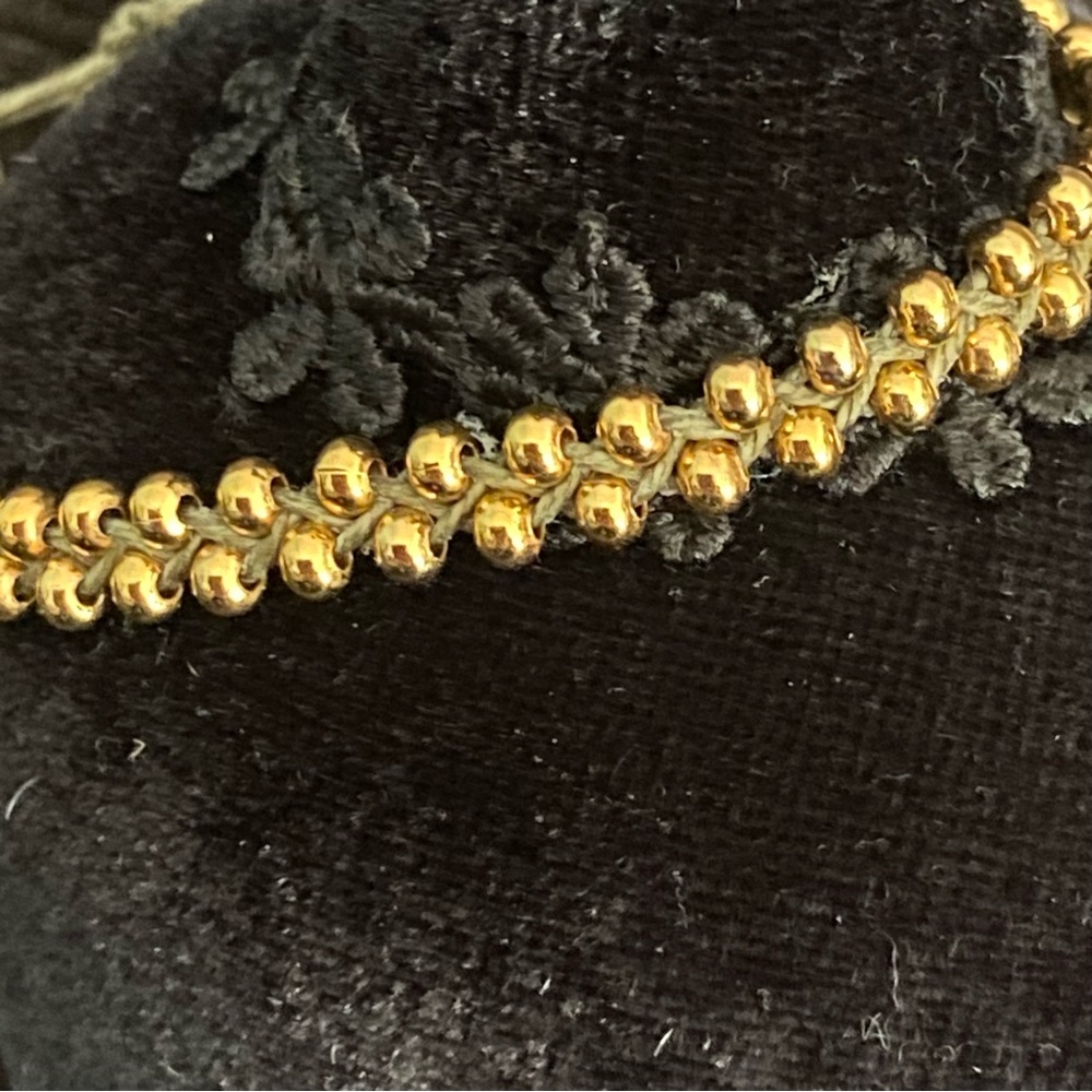 - 14k Gold Plated Beaded Friendship Bracelet